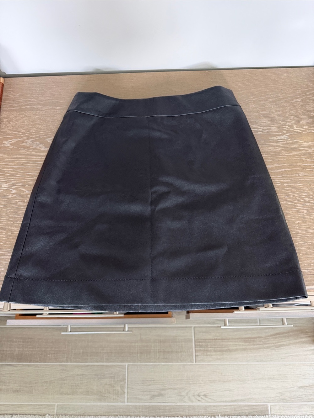 J. Crew Black faux leather Mini Skirt